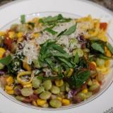 Morning After Meal: Assemblage Cooking: Succotash with Corn Pasta
