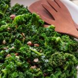 Kale Salad with Toasted Hazelnuts and Caraway Seeds