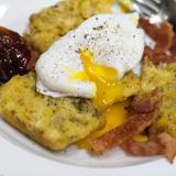 Assemblage Cooking: Leftover Cornbread and Poached Eggs