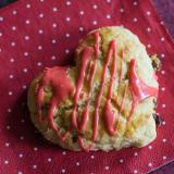 Cherry Lime Scones, Heart-shaped for Valentine’s