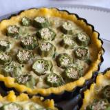 Spicy Polenta Tarts with Okra and Sweet Corn