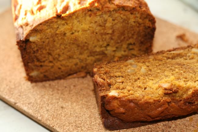 pumpkin bread cross section