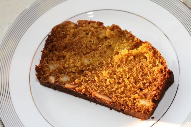 pumpkin bread slice