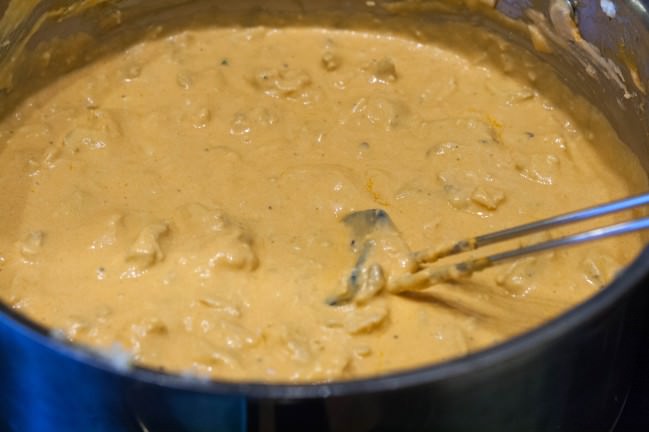 buffalo chicken dip in pot