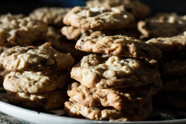 cherry oatmeal cookie stacks