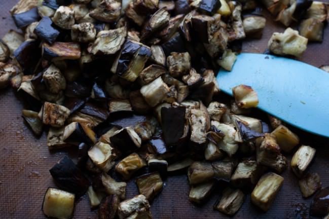 roasted eggplant for shepherds pie