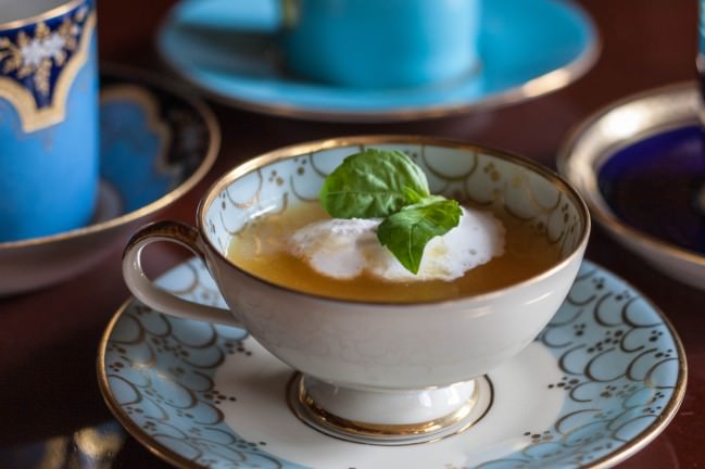 chilled peach soup