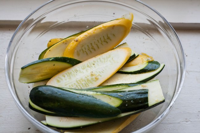 sliced zucchini