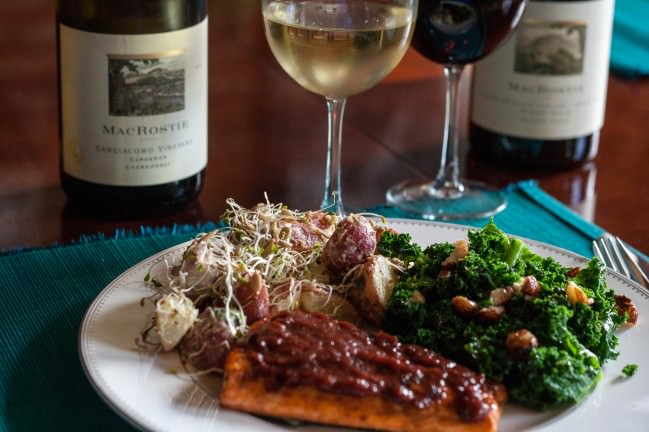 a tale of two wines salmon bbq