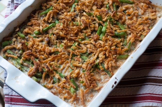 fresh from the oven green bean casserole