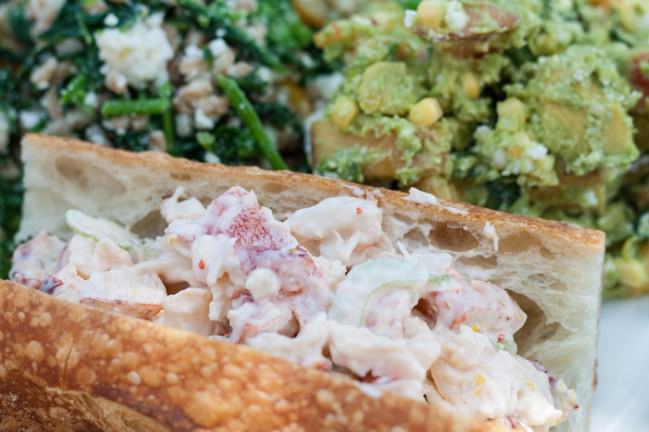lobster rolls with summer salads