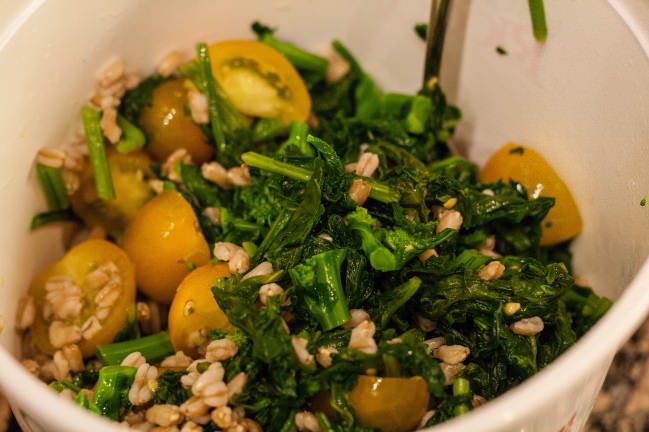 tomatoes rapini farro