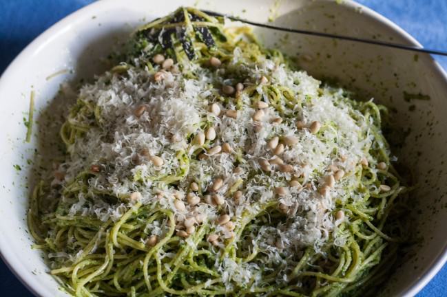 pesto al pasta