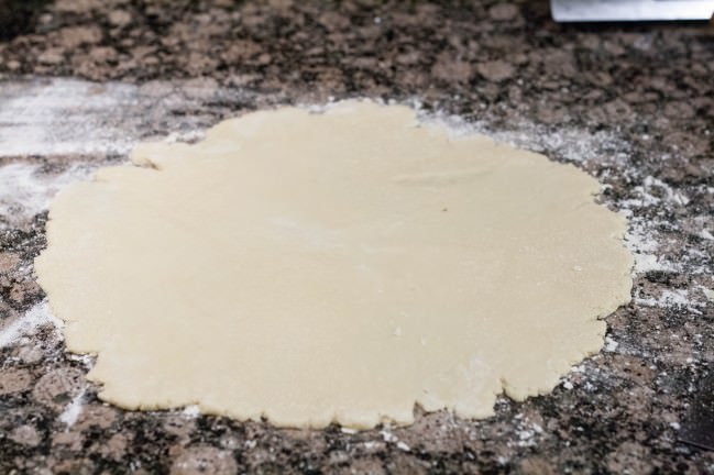 rolled out pie crust