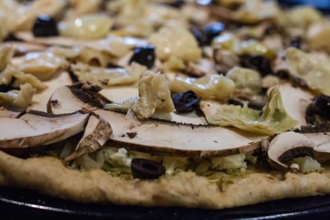 truffle pizza ready for oven