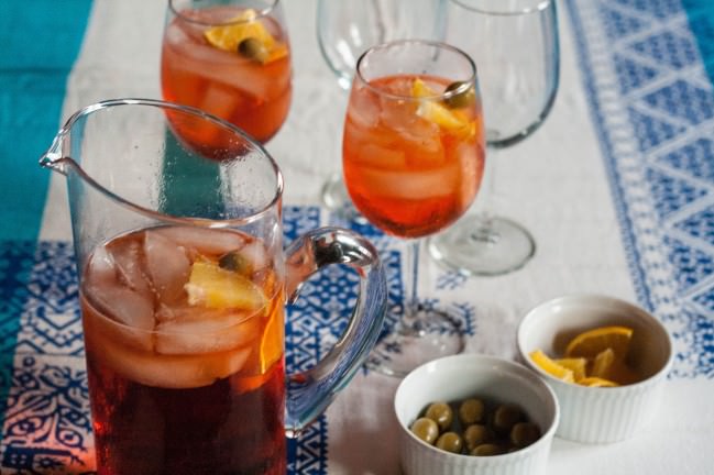 pitcher of aperol spritz