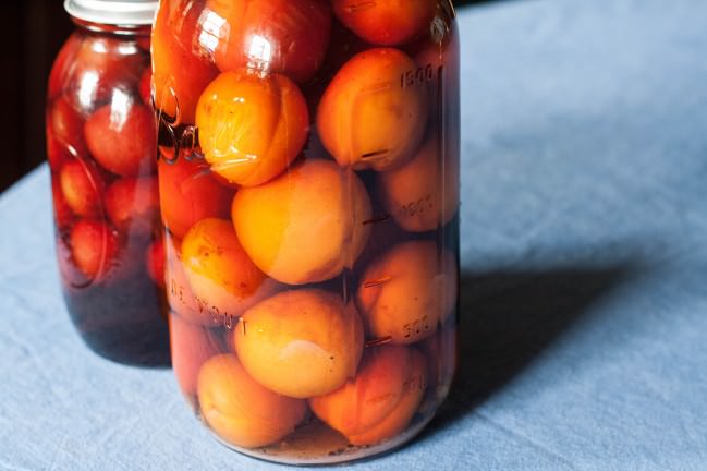 sugar plums and apricots in brandy