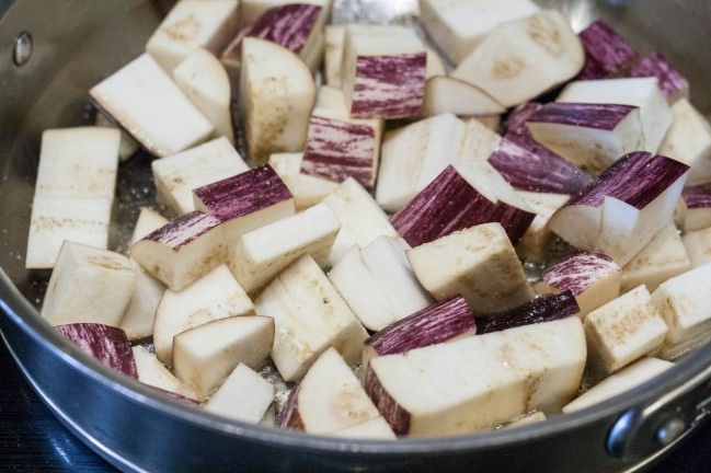 cubed eggplant