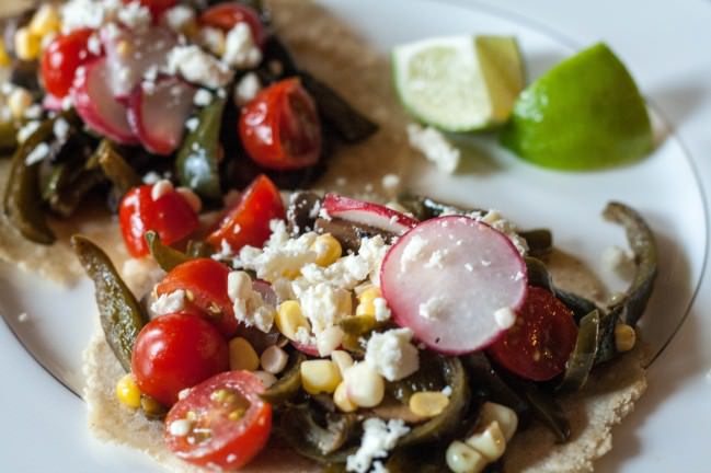 poblano portabella tacos