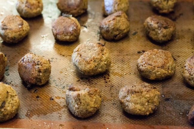 baked eggplant meatballs