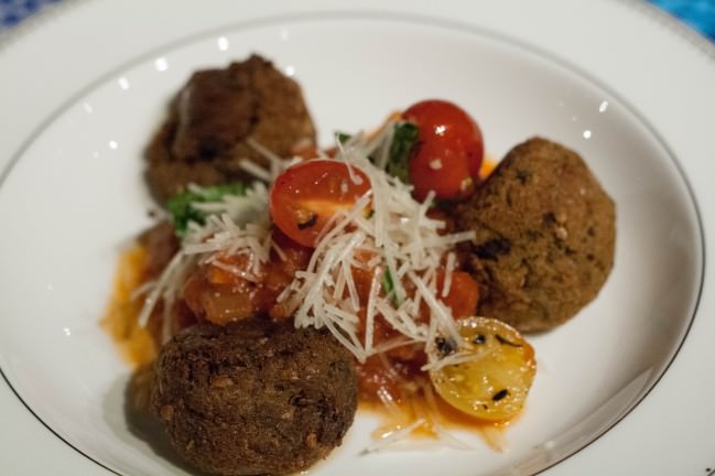 eggplant meatballs and tomato sauce