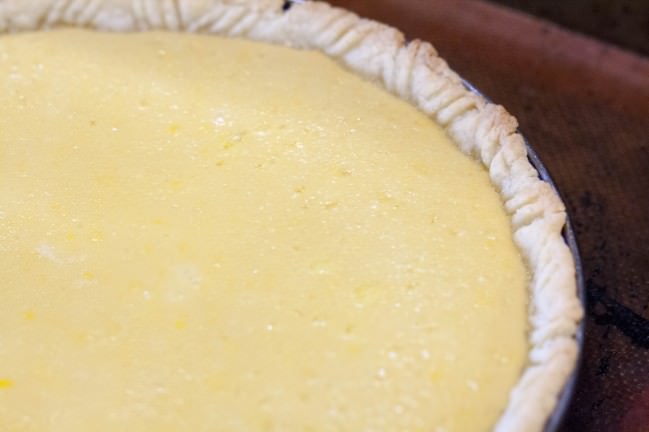 apple cider cream pie firm at edge