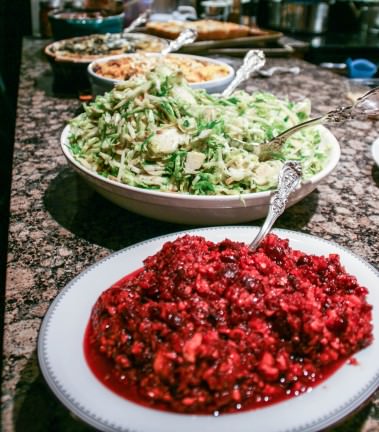 closeup tequila cranberry relish