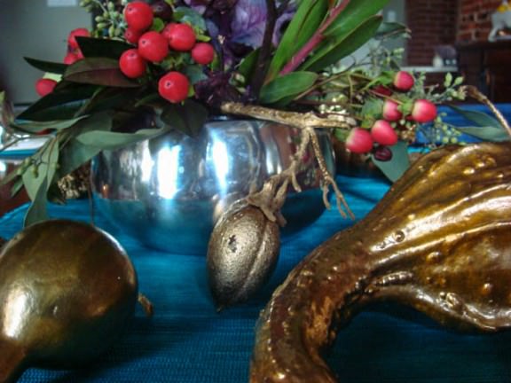 thanksgiving centerpiece gold squash