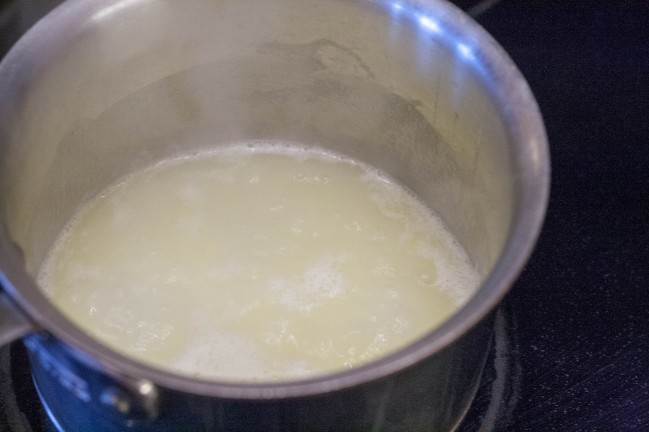 Danish Puff boiling water and butter