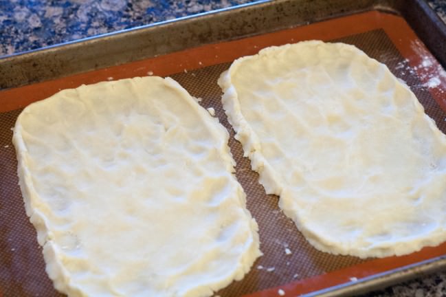 Danish Puff flattened with a wall