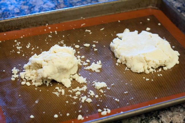 Danish Puff split dough and press