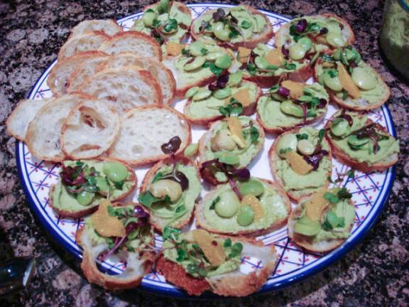 fava bean bruschetta