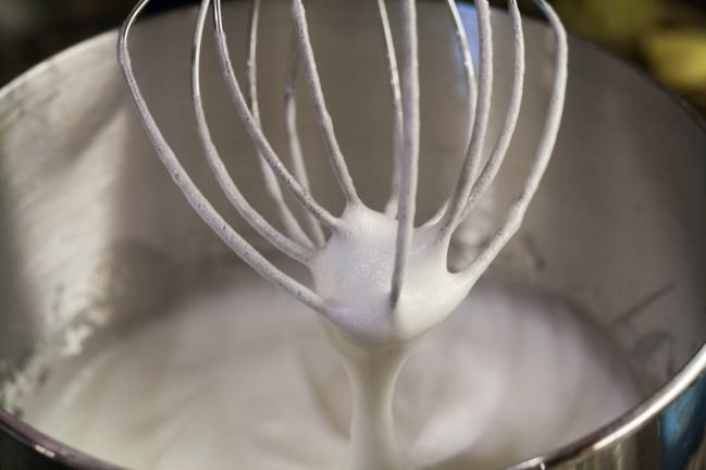 fluffed whites for bread pudding