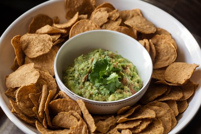 guacamole with sweet potato tortillas