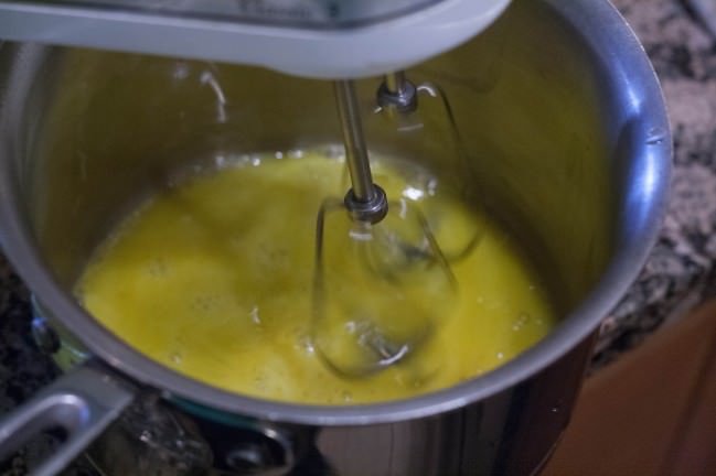 hollandaise whisking