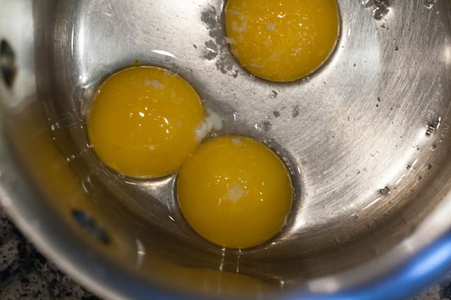 hollandaise yolks salt water