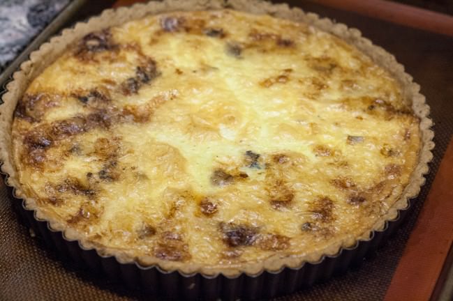 stilton tart baked