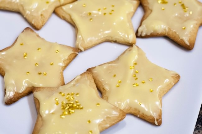 swedish orange cardamom stars closeup