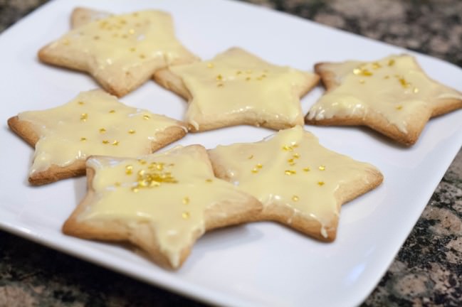 swedish orange cardamom stars iced