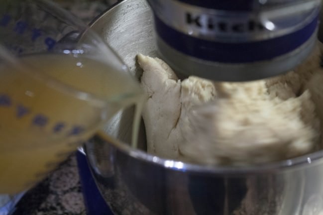 tamale dough adding stock