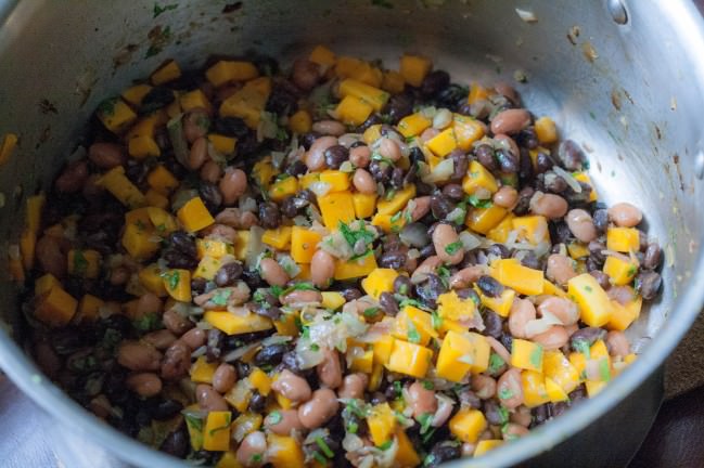 butternut squash and bean tamale filling