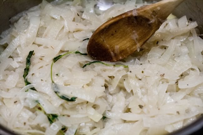 french onion soup sauteed onions add thyme