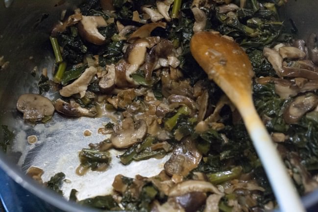 mushroom kale tamale filling