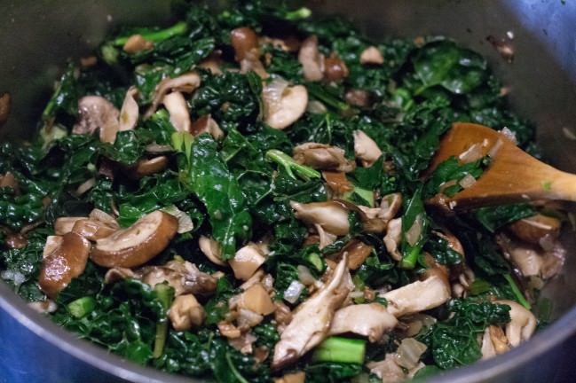 mushroom kale tamale filling add kale