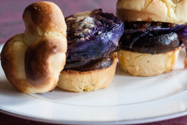 mushrooms sliders fig jam