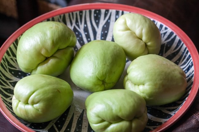 roasted chayote (squash)