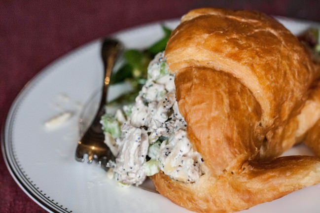 Ladies Lunching Chicken Salad in croissants