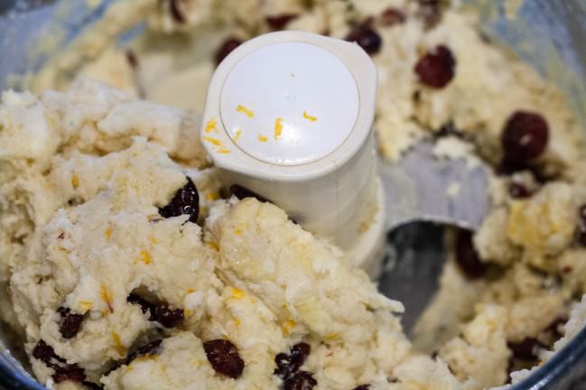 cherry lime scones dough