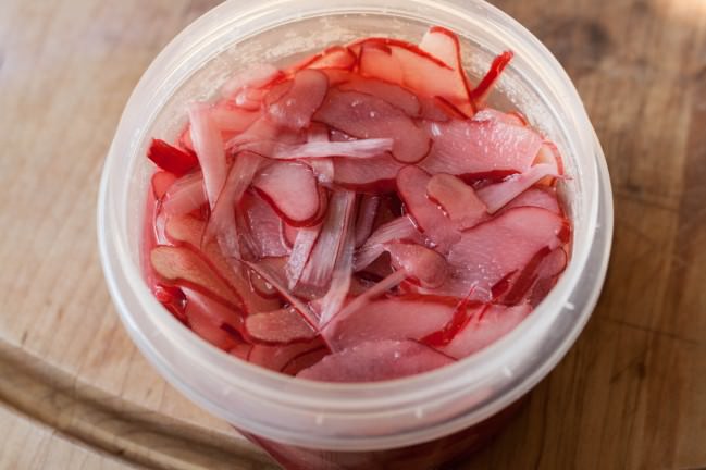 Easter Egg Beet and Citrus Salad quick pickled rhubarb