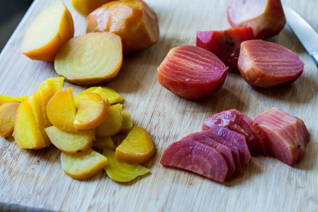 Easter Egg Beet and Citrus Salad roasted candy stripe and golden beets